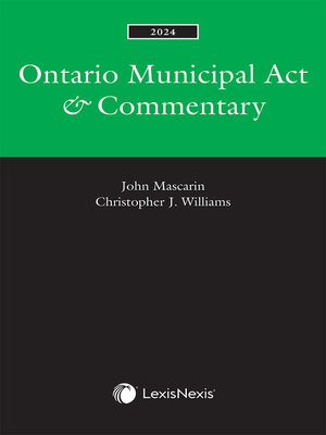 cover image of Ontario Municipal Act & Commentary
